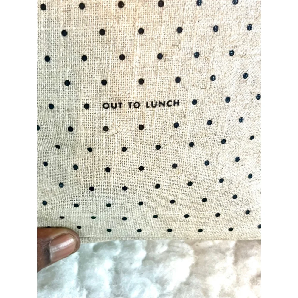 Kate Spade New York Insulated Lunch Tote made of Canvas and Linen